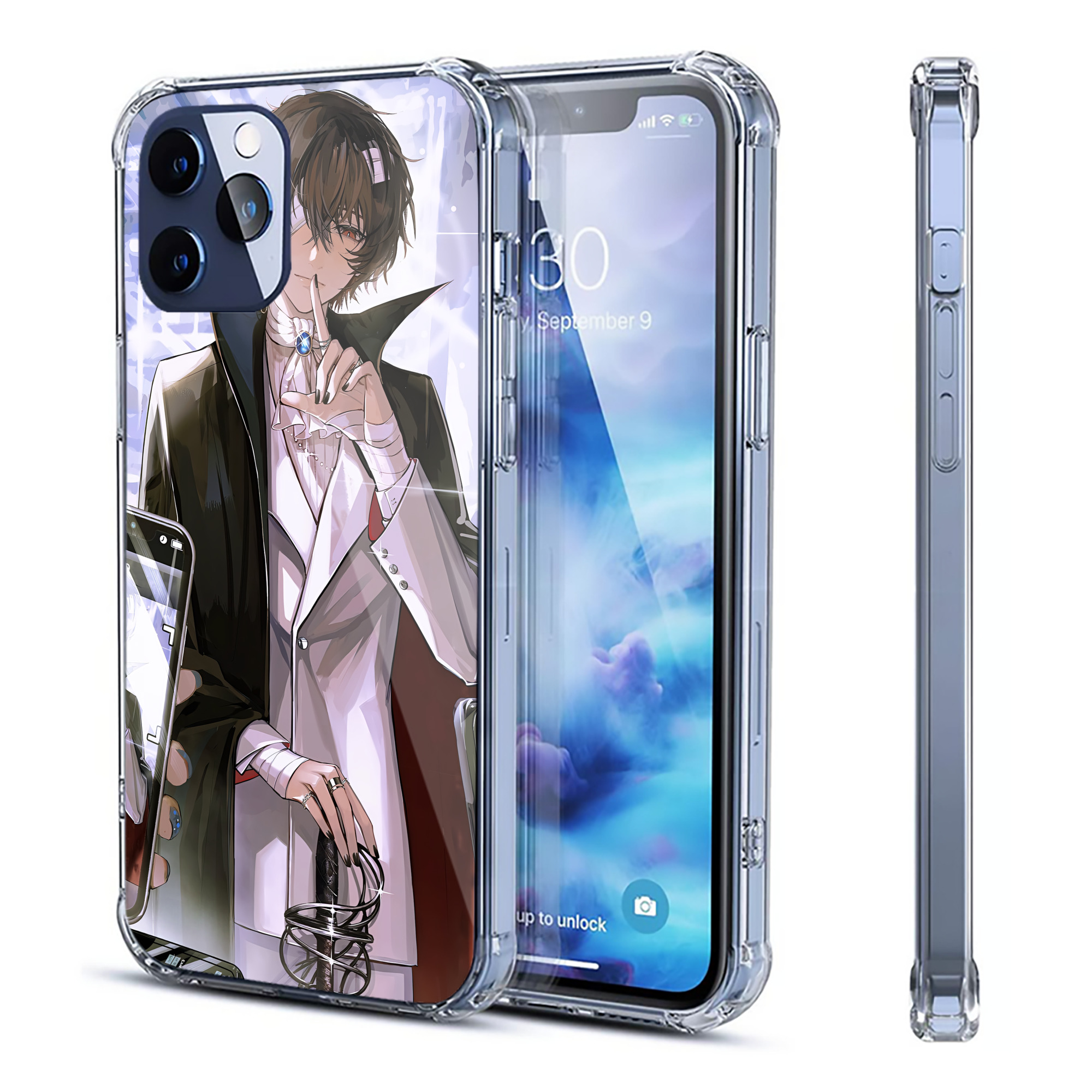 （画像用） 文豪ストレイドッグス Bungo Stray Dogs 【iPhone 12シリーズ対応】透明スマホケース（クリアソフトケース）